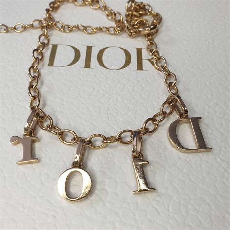 dior necklace that says.